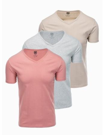 Sada bavlněných triček V-NECK 3-pack V13 Z29 mix 