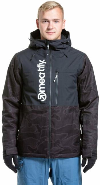 Meatfly Manifold Mens SNB and Ski Jacket Morph Black L Lyžařská bunda