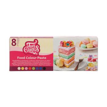 Cakesupplies Sada osmi jedlých gelových barev FunCakes