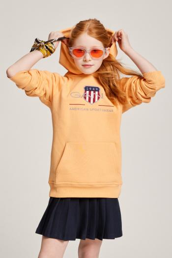 MIKINA GANT ARCHIVE SHIELD HOODIE CORAL APRICOT