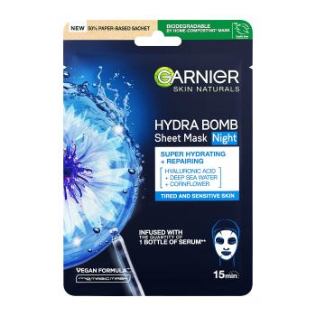 Garnier Hydratační regenerační noční textilní maska Moisture Bomb Night-time (Face Tissue Mask) 28 g