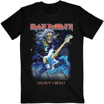 Iron Maiden Tričko Eddie on Bass Unisex Black 2XL