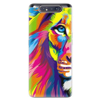 Odolné silikonové pouzdro iSaprio - Rainbow Lion - Samsung Galaxy A80