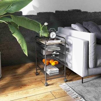 HOMCOM Kuchyňský vozík se 4 koši