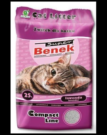 Benek Super Compact nisip pentru litiera, cu lavanda 25 L