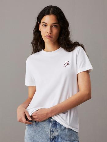 Calvin Klein dámské bílé tričko - XL (YAF)