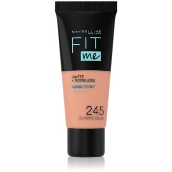 Maybelline Fit Me! Matte+Poreless matující make-up pro normální a mastnou pleť odstín 245 Classic Beige 30 ml