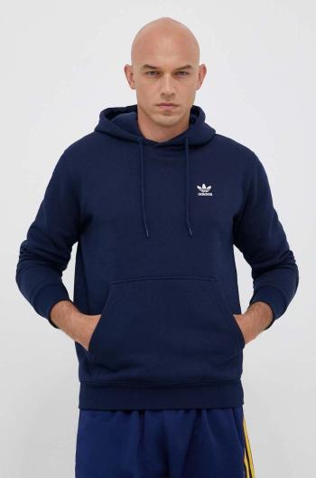 Mikina adidas Originals Trefoil Essentials Hoodie pánská, tmavomodrá barva, s kapucí, s aplikací, IM4524