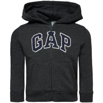 GAP FULLZIP LOGO Chlapecká mikina, tmavě šedá, velikost