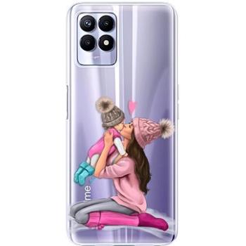 iSaprio Kissing Mom pro Brunette and Girl pro Realme 8i (kmbrugirl-TPU3-Rlm8i)