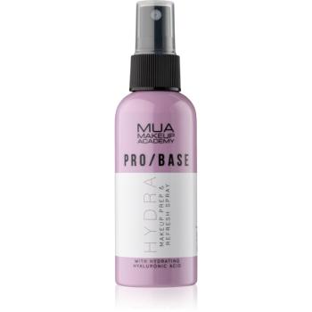 MUA Makeup Academy PRO/BASE Hydra pleťová mlha pro fixaci make-upu s kyselinou hyaluronovou 70 ml