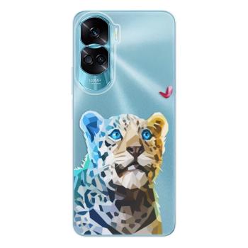 Odolné silikonové pouzdro iSaprio - Leopard With Butterfly - Honor 90 Lite 5G