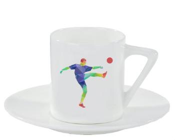 Espresso hrnek s podšálkem 100ml Fotbal