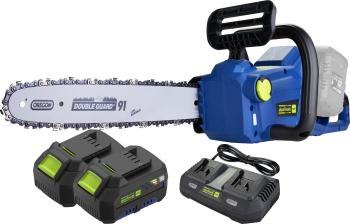 Láncfűrész AlzaTools PRO CBCHS40V Brushless BatteryONE 20V + dupla töltő + 2x 4Ah akkumulátor