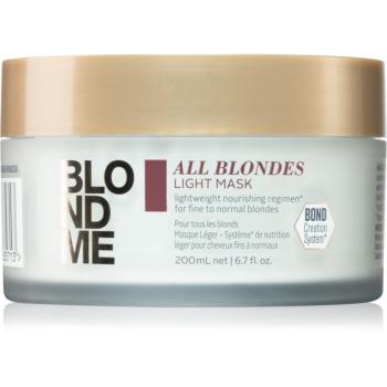 Schwarzkopf Professional Blondme All Blondes Light vyživující maska pro jemné až normální vlasy 200 ml