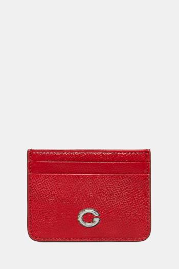 Kožené puzdro na karty Guess červená farba, RW1762 P5201