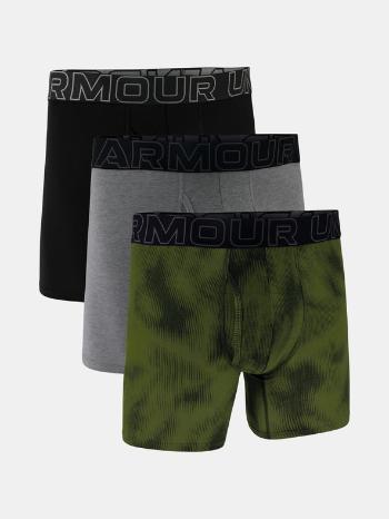 Under Armour M UA Perf Cotton Nov 6in Boxerky 3 ks Zelená