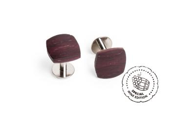 Dřevěné manžetové knoflíčky Red Wine Cuff s doživotní zárukou a možnosti výměny či vrácení do 30 dnů zdarma