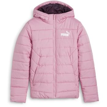 Puma ESSENTIALS HOODED PADDED JACKET Dívčí bunda, růžová, velikost