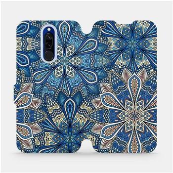 Flipové pouzdro na mobil Xiaomi Redmi 8 - V108P Modré mandala květy (5903516076505)