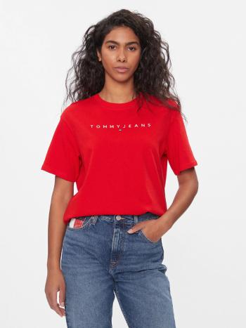 Tommy Jeans dámské červené tričko - M (XNL)