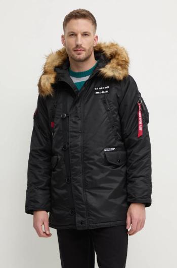 Parka Alpha Industries N3B Airborne pánská, černá barva, zimní, 188141.03