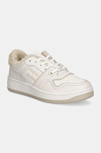 Sneakers boty Tommy Jeans TJW RETRO BASKET WL bílá barva, EN0EN02593