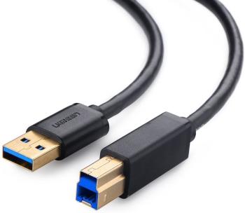 Adatkábel Ugreen USB 3.0 A (M) to USB 3.0 B (M) Data Cable Black 2m