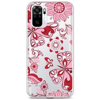 TopQ Xiaomi Redmi Note 10 silikon Pink Butterfly 59037 (Sun-59037)