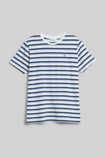 TRIČKO GANT STRIPED SHIELD T-SHIRT WHITE