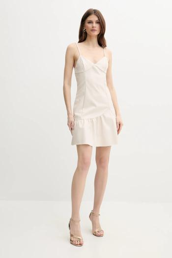 Šaty Armani Exchange béžová farba, mini, priliehavá, XW000420 AF12807