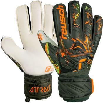 Reusch ATTRAKT GRIP FINGER SUPPORT Brankářské rukavice, khaki, velikost