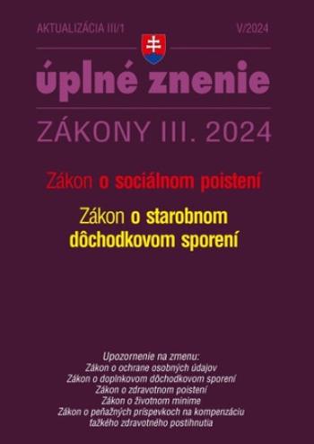 Aktualizácia III/1 2024 – Sociálne poistenie a starobné dôchodkové sporenie