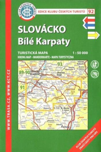 Slovácko-Bílé Karpaty /KČT 92 1:50T Turistická mapa