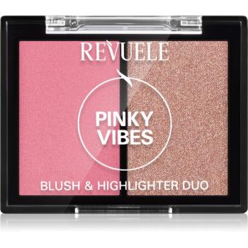 Revuele Blush & Highlighter Duo tvářenka s rozjasňovačem odstín Pinky Vibes 8 g