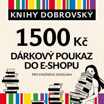 E-shopová dárková poukázka pro knižního závisláka 1500 Kč