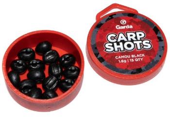 Garda bročky carp shots camou black - 15 ks 1,6 g