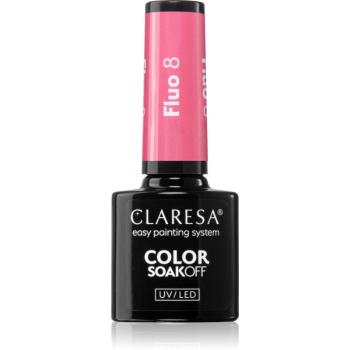 Claresa SoakOff UV/LED Color Fluo gelový lak na nehty odstín 5 g