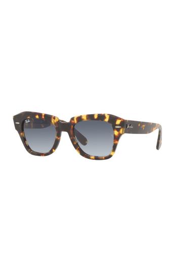 Brýle Ray-Ban STATE STREET hnědá barva, 0RB2186