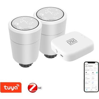 2x Immax NEO Smart Termostatická hlavice Zigbee + Smart NEO BRIDGE PRO v2 (07732B)