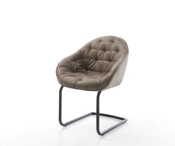 Jídelní židle Gaio-Flex taupe vintage konzolová podnož kulatá