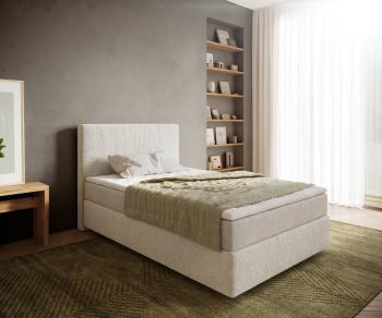 Boxspring postel Dream-Well 120x200 cm bouclé krémově bílá