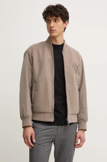 Bomber bunda Armani Exchange béžová barva, přechodná, oversize, 6DZB32 ZN5PZ