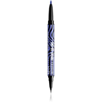 NYX Professional Makeup Beetlejuice Pinstripe Duo Liner oční linky 2 v 1 odstín 02 Purple Chrome 0,5 ml