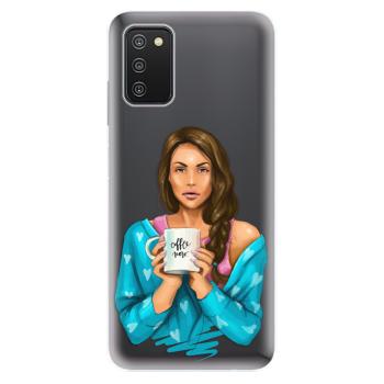 Odolné silikonové pouzdro iSaprio - Coffe Now - Brunette - Samsung Galaxy A03s