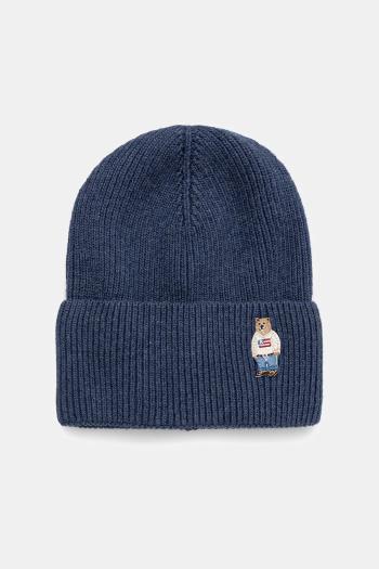 Detská čiapka s prímesou vlny Jamiks JEREMY tmavomodrá farba, JZI310