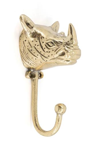 Nástenný vešiak Doing Goods Roger Rhino Hook žltá farba