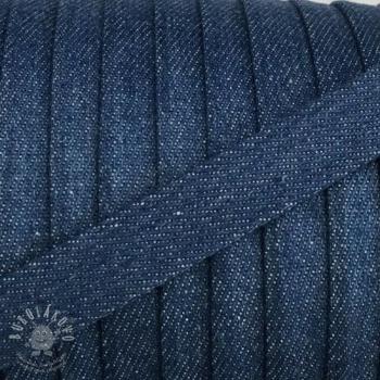 Bavlnená šnůra plochá 15 mm Denim blue