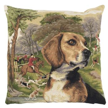 Gobelínový polštář lovecký pes Beagle - 45*45*15cm EVKSHJB