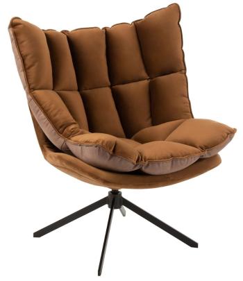 Hnědé sametové relaxační křeslo Chair Relax Bubby Brown - 78*73*92cm 5322